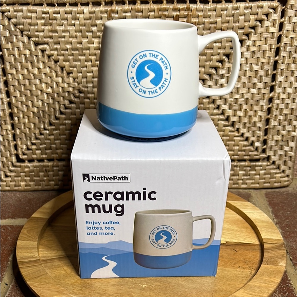 Native Blue and White Ceramic Mug